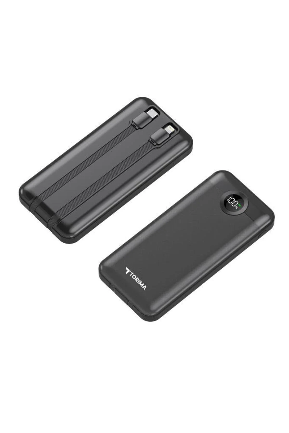 Powerbank Dijital Göstergeli Hızlı Şarj 10000mAh 2 Çıkışlı Taşınabilir Batarya TRM-1015 Siyah