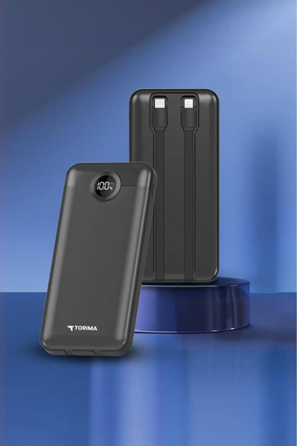 TRM-1015 Siyah 10000mAh 2 Çıkışlı Taşınabilir Hızlı Şarj Dijital