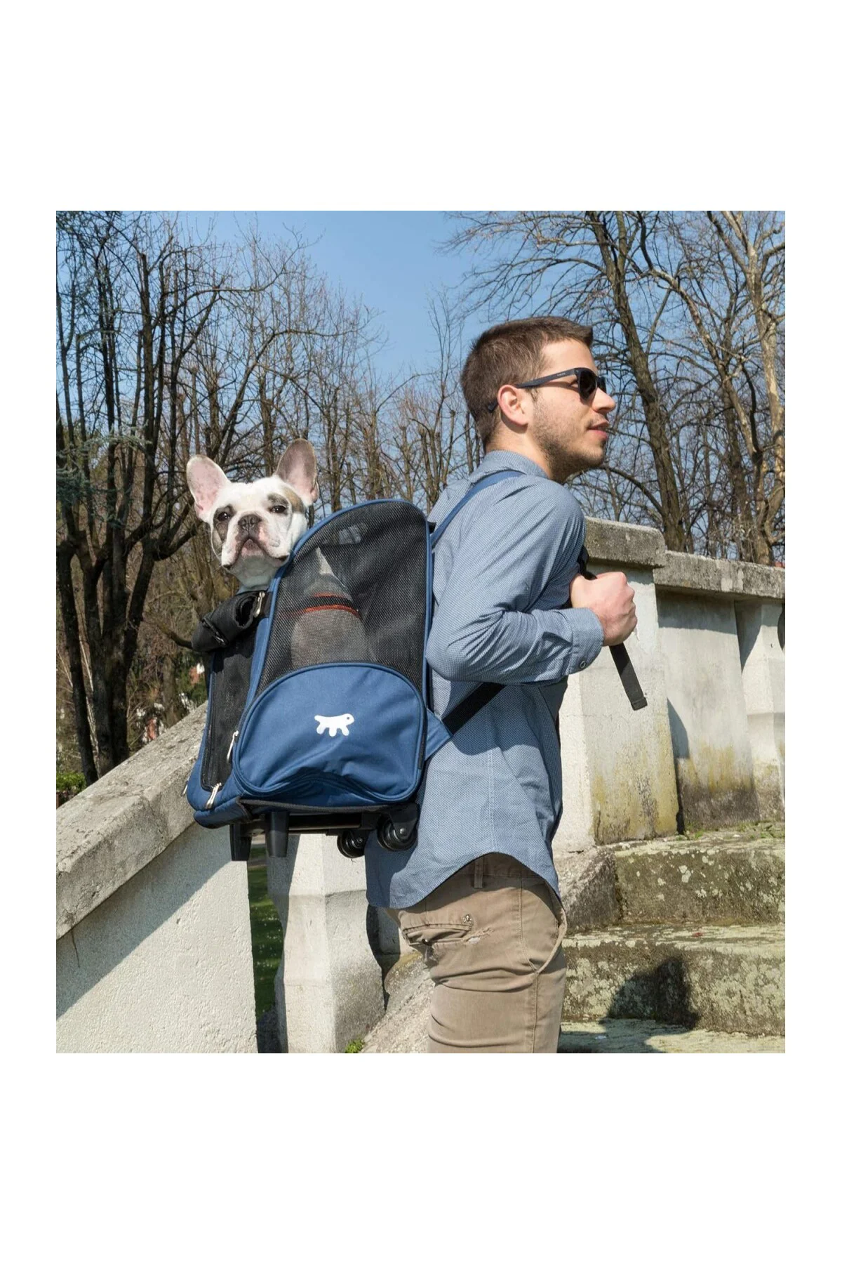 Trolley Çekçekli Köpek Taşıma Çantası Asorti