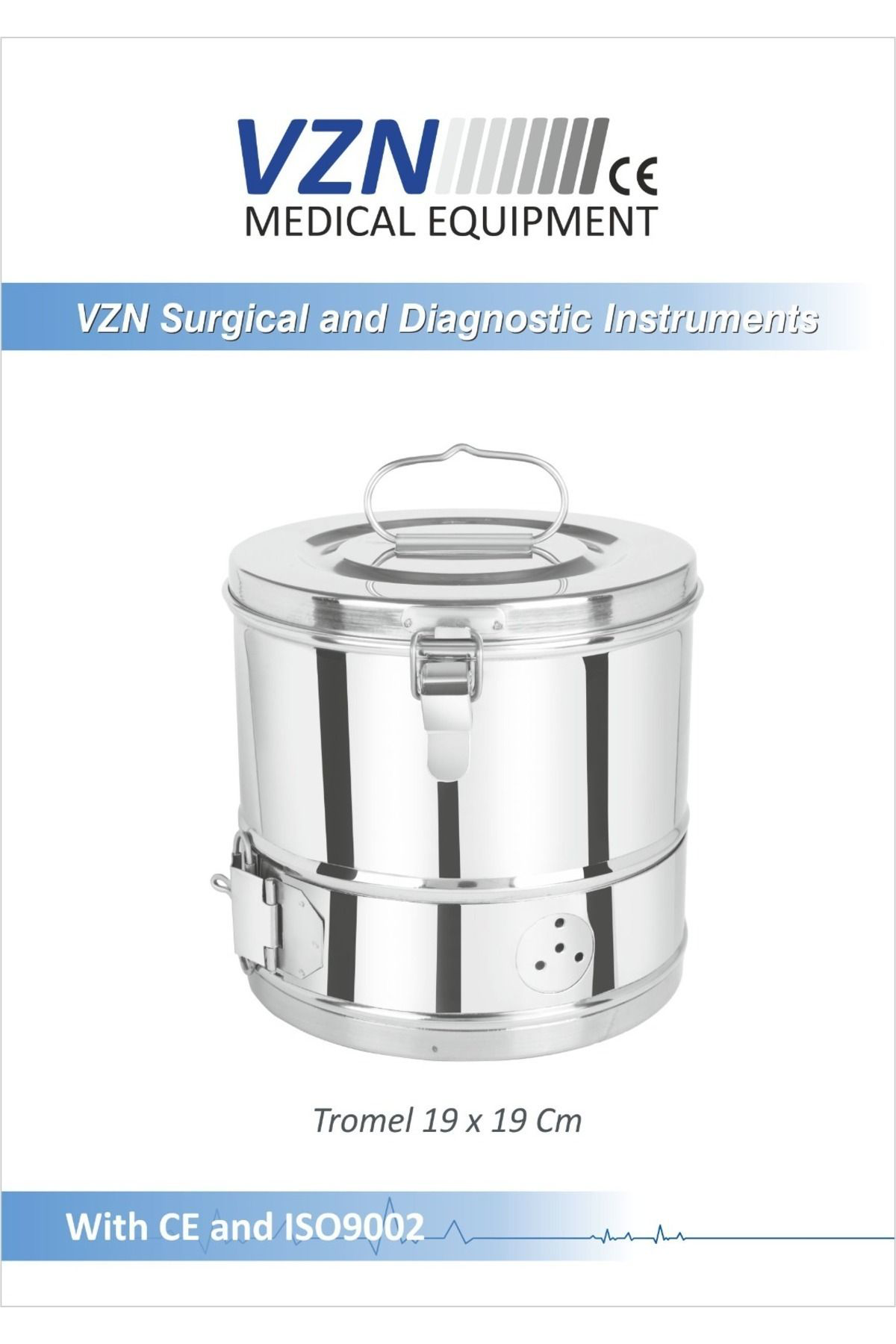 Vzn Tromel 19X19cm Paslanmaz Çelik