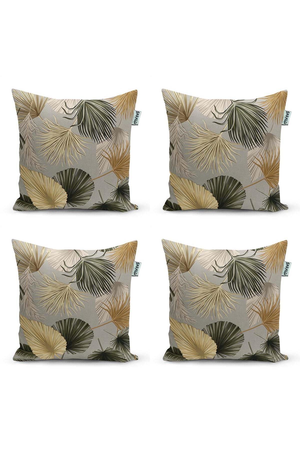 Tropical Esintisi Dijital Baskılı 4lü Kırlent Kılıfı