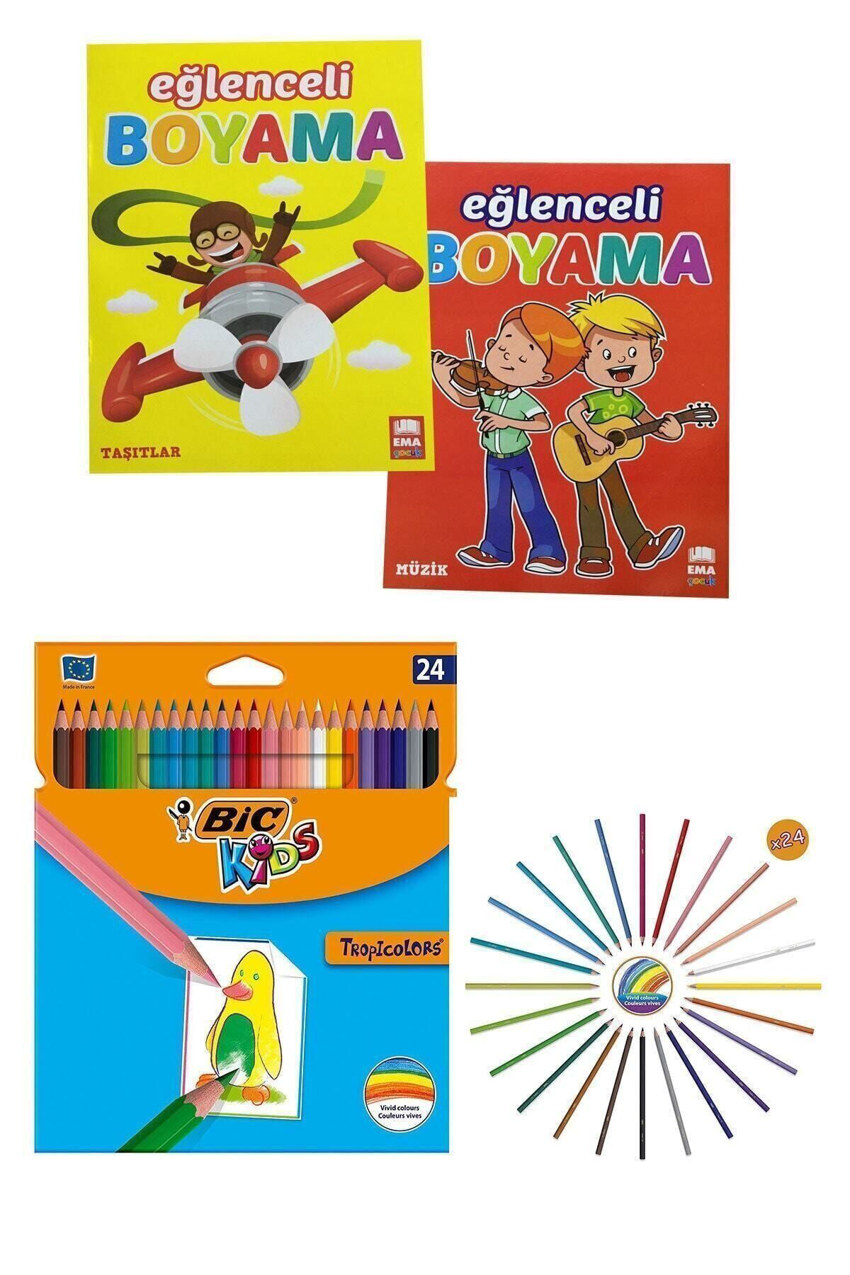 Bic Tropicolor Kuru Boya Kalemi 24 Lü Boyama Kitabı B.S