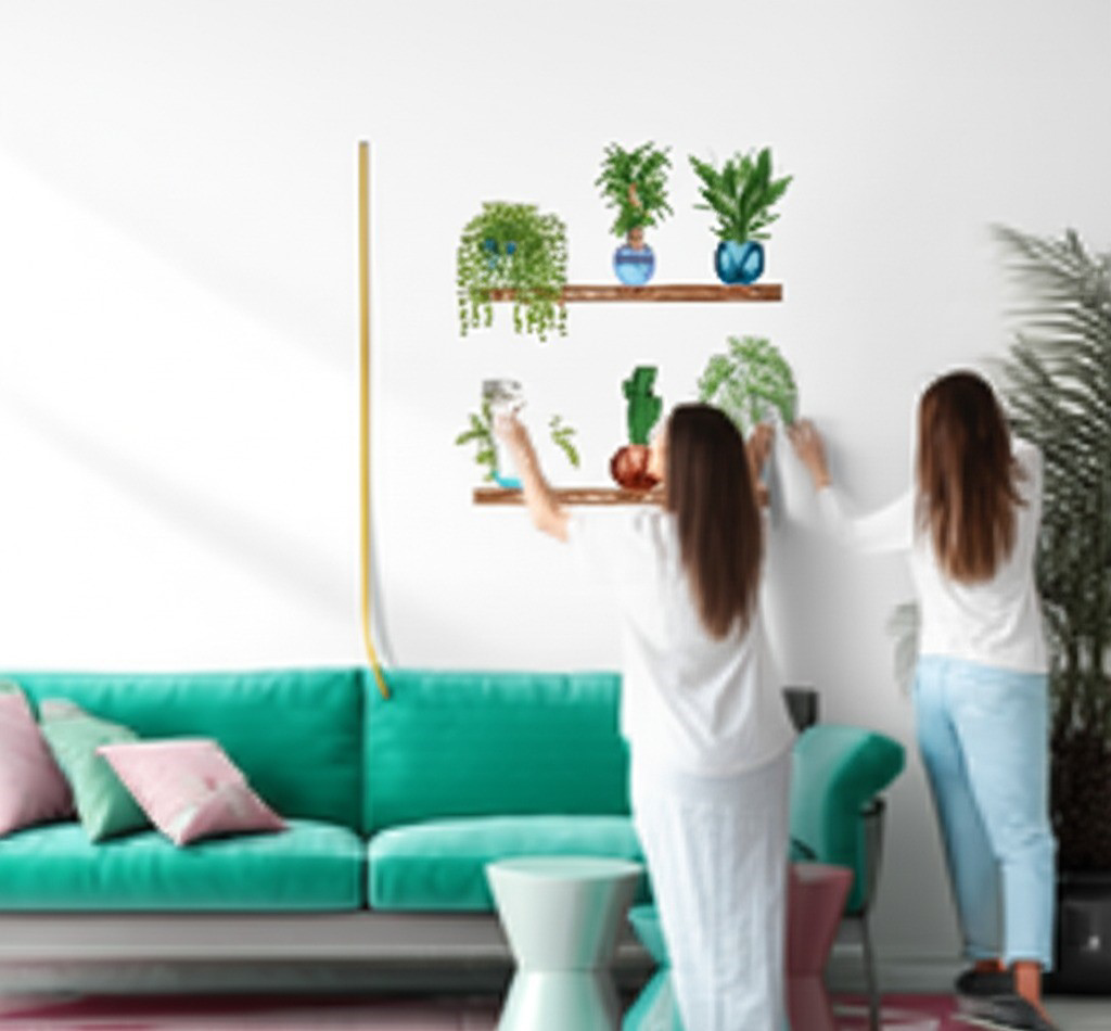 Tropikal Bitkiler Duvar Stickerı 10 Adet 90x35cm PVC Malzeme Yeşi Tropikal Bitkiler Duvar Stickerı 10 Adet 90x35cm PVC Malzeme Yeşi