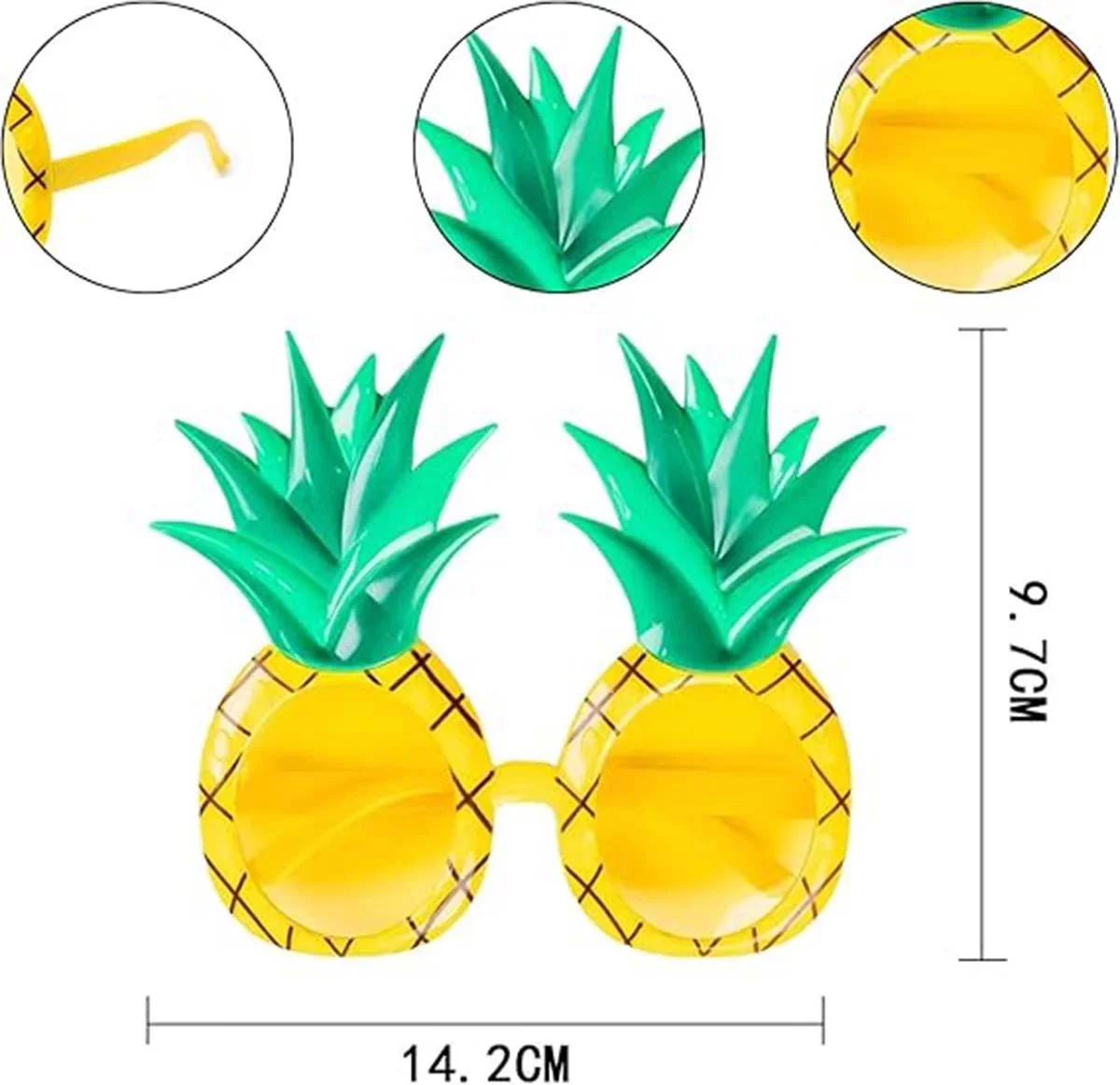 Tropikal Hawaii Ananas Şekilli Parti Gözlüğü - 9.5 x 14 Cm Eğlenceli Tropikal Aksesuar Fiyatı, Yorumları ve Özellikleri
