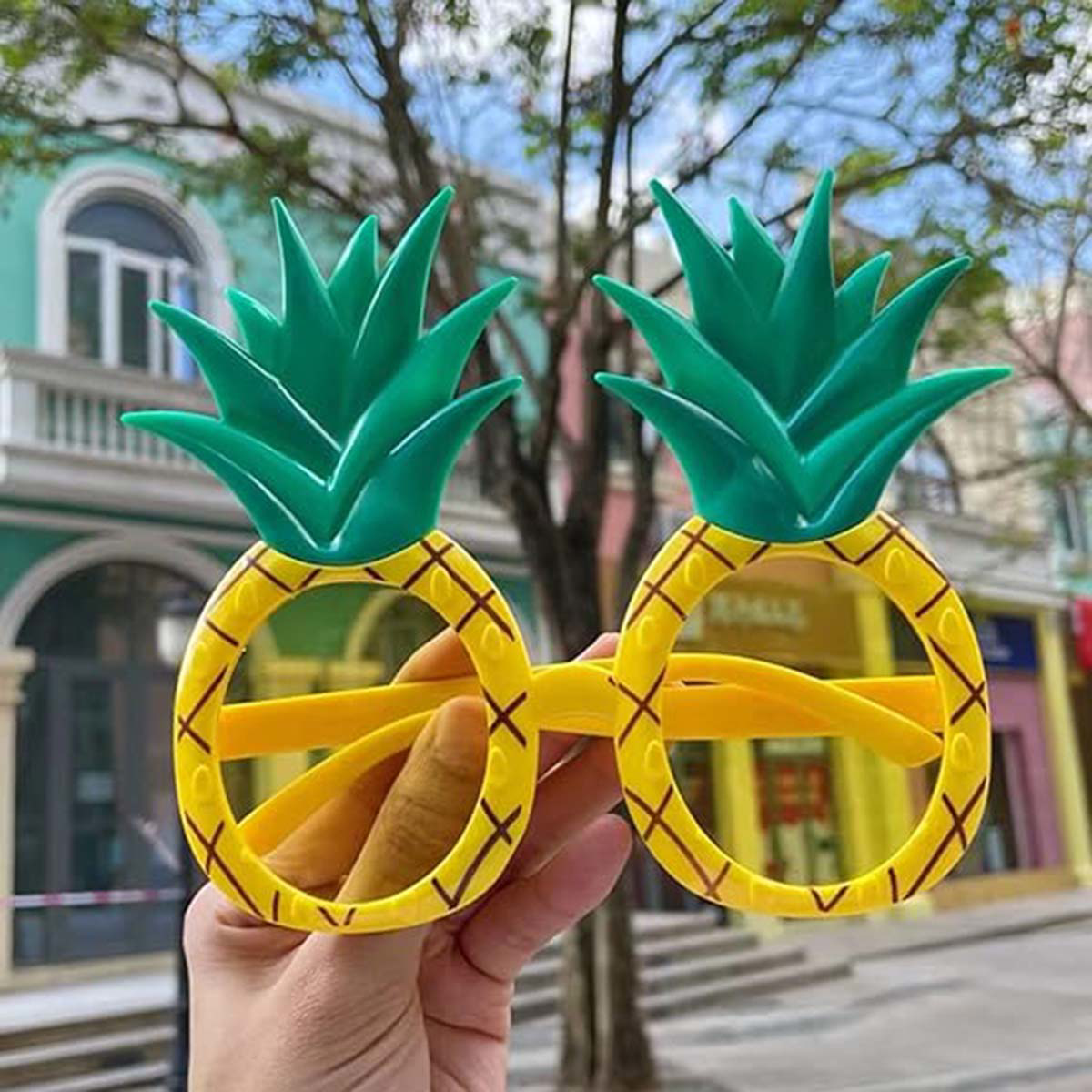 Just Cheap Store Tropikal Hawaii Ananas Şekilli Parti Gözlüğü 9.5 X 14 Cm (4741)