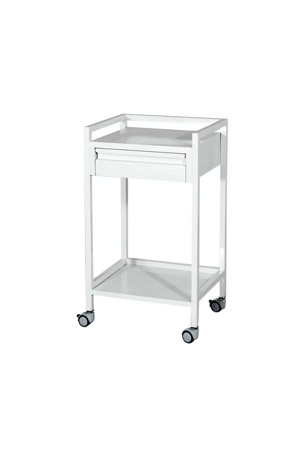 Troyler Araba Tekerlekli Metal Gövdeli Çekmeceli Sehpa E232A