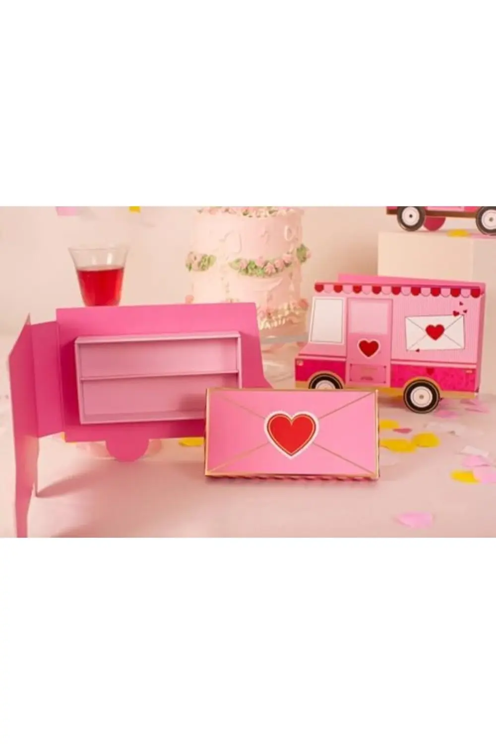 Truck Tasarımlı Karton Hediye Kutusu - Sevgililer Günü, Doğum Gün