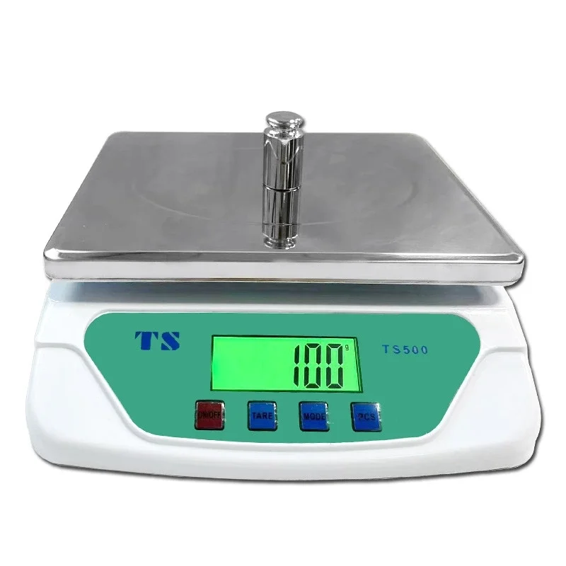 TS-500 Dijital Terazi - LCD Ekran, Dara Alma, Sayım Fonksiyonlu, Yüksek Hassasiyetli Tartım Cihazı