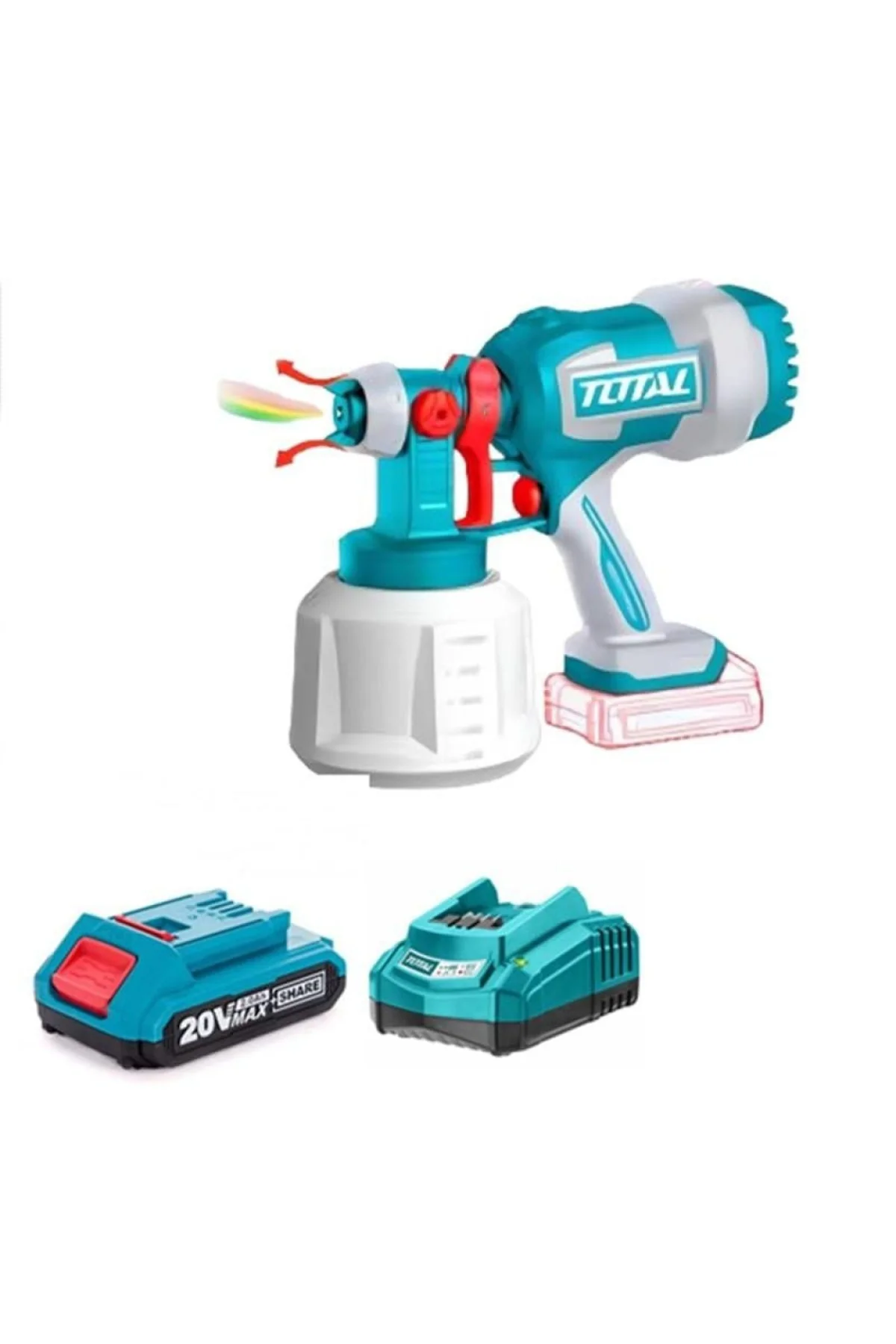 TSGLI20042E Lı-Ion Akülü Boya Tabancası 20V 2.0 Ah