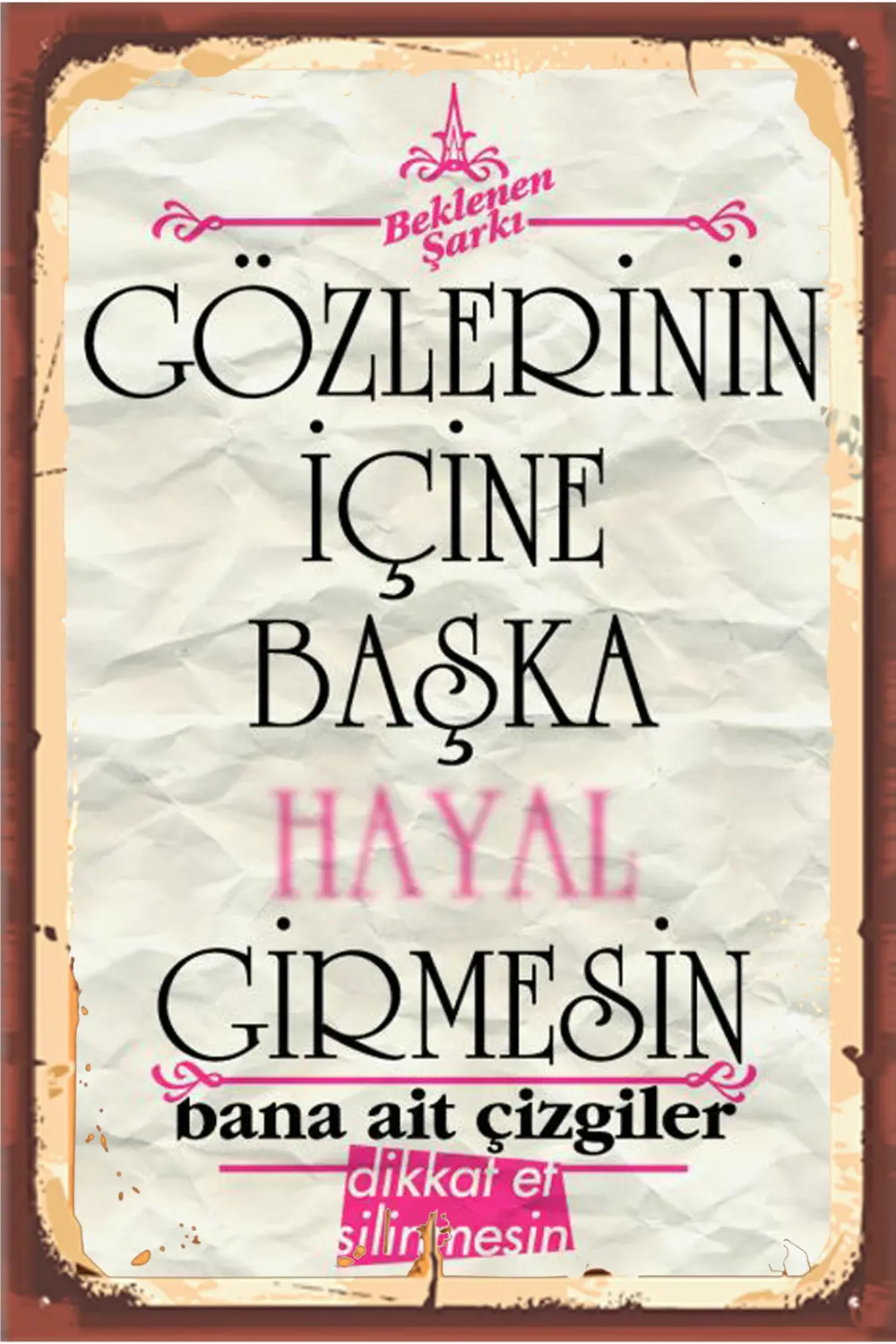 TSM  Tasarımlı Ahşap Poster