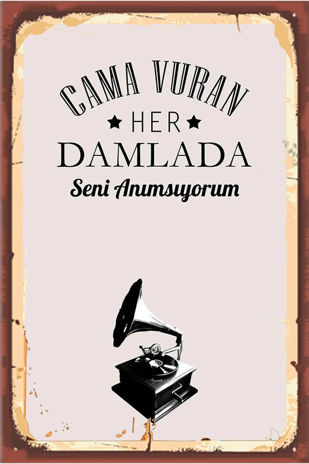 TSM  Tasarımlı Ahşap Poster
