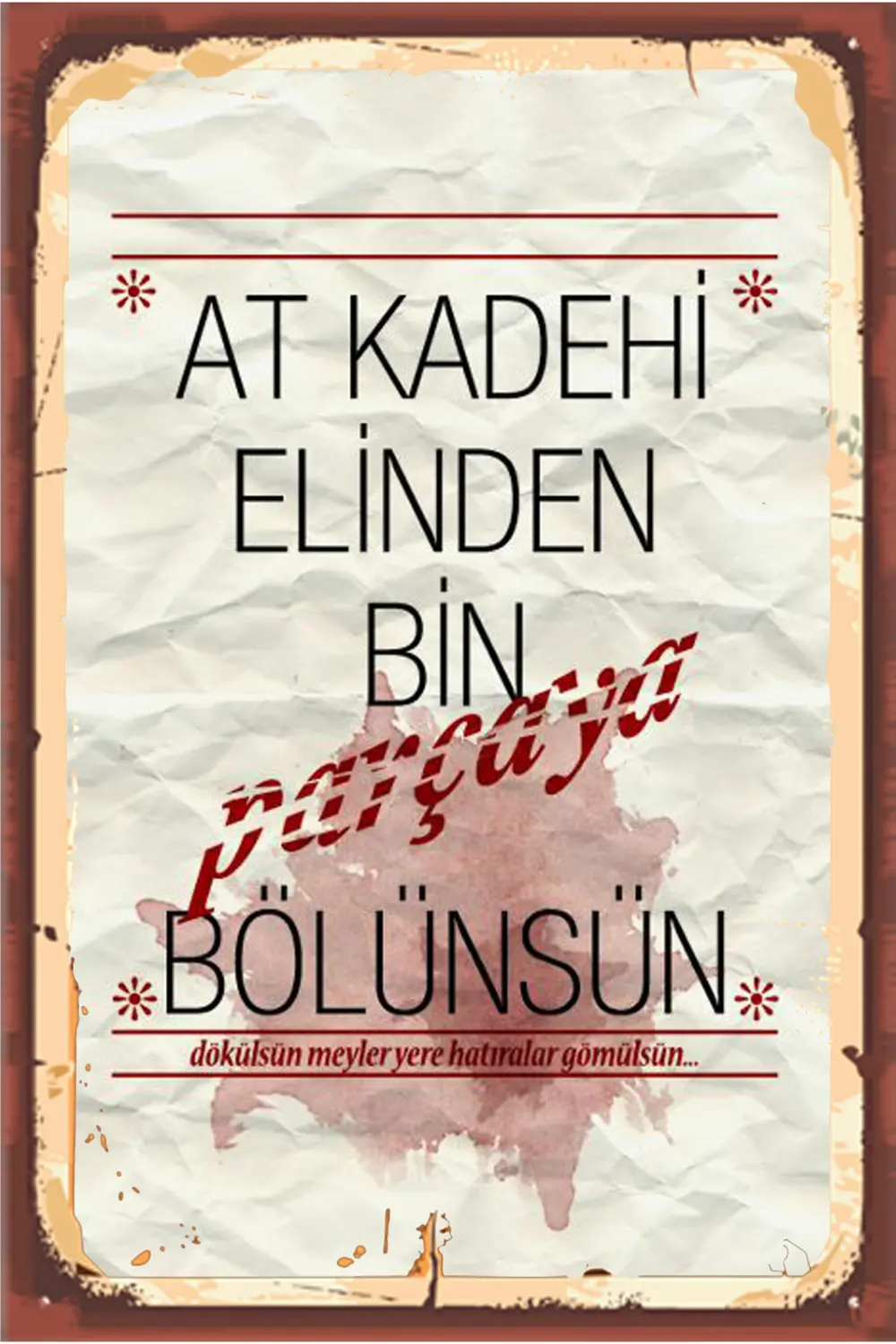 TSM  Tasarımlı Ahşap Poster