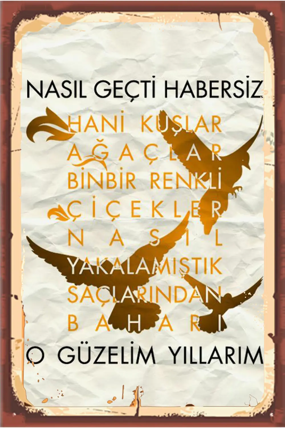 TSM  Tasarımlı Ahşap Poster