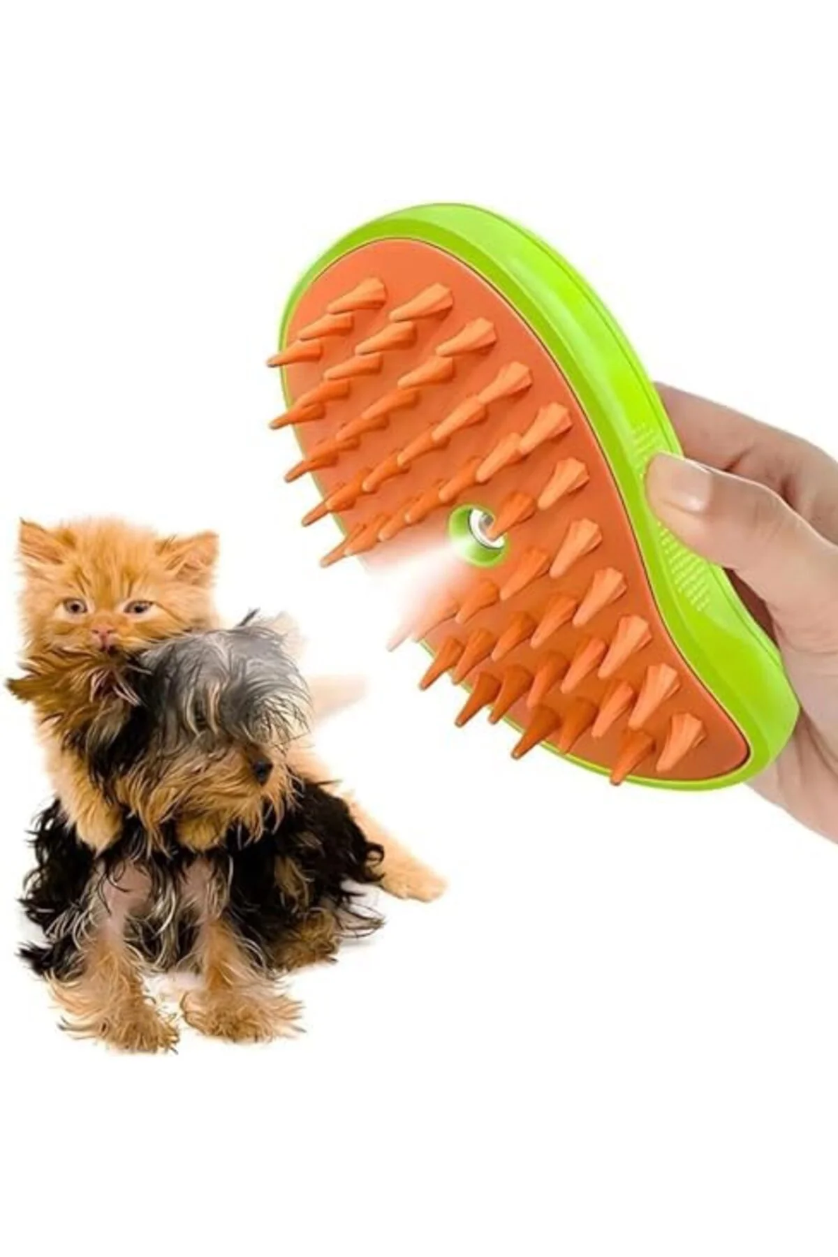 tsn Buharlı Kedi Ve Köpek Tarağı, Yumuşak Silikon Başlıklı, Kedi 