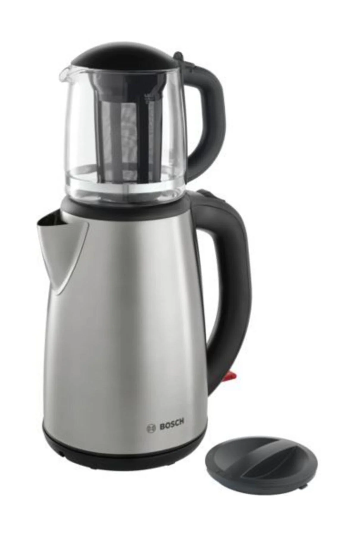 TTA5603 Paslanmaz Çelik Çay Makinesi Cam Demlikli Tea Maker