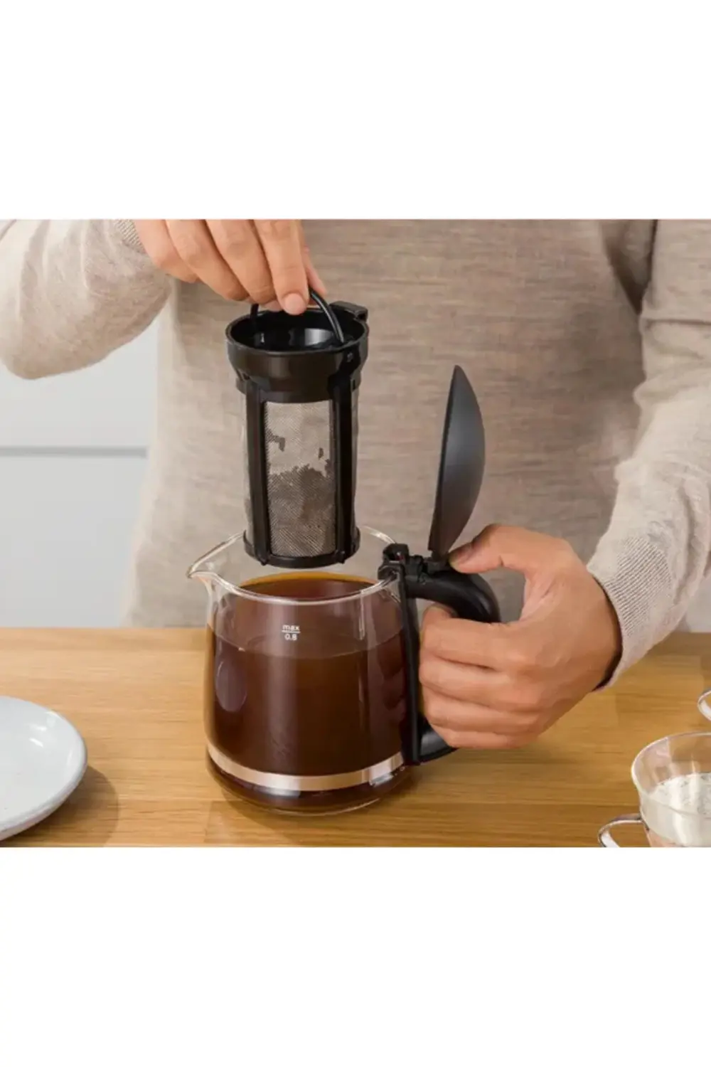 TTA5603 Paslanmaz Çelik Çay Makinesi Cam Demlikli Tea Maker