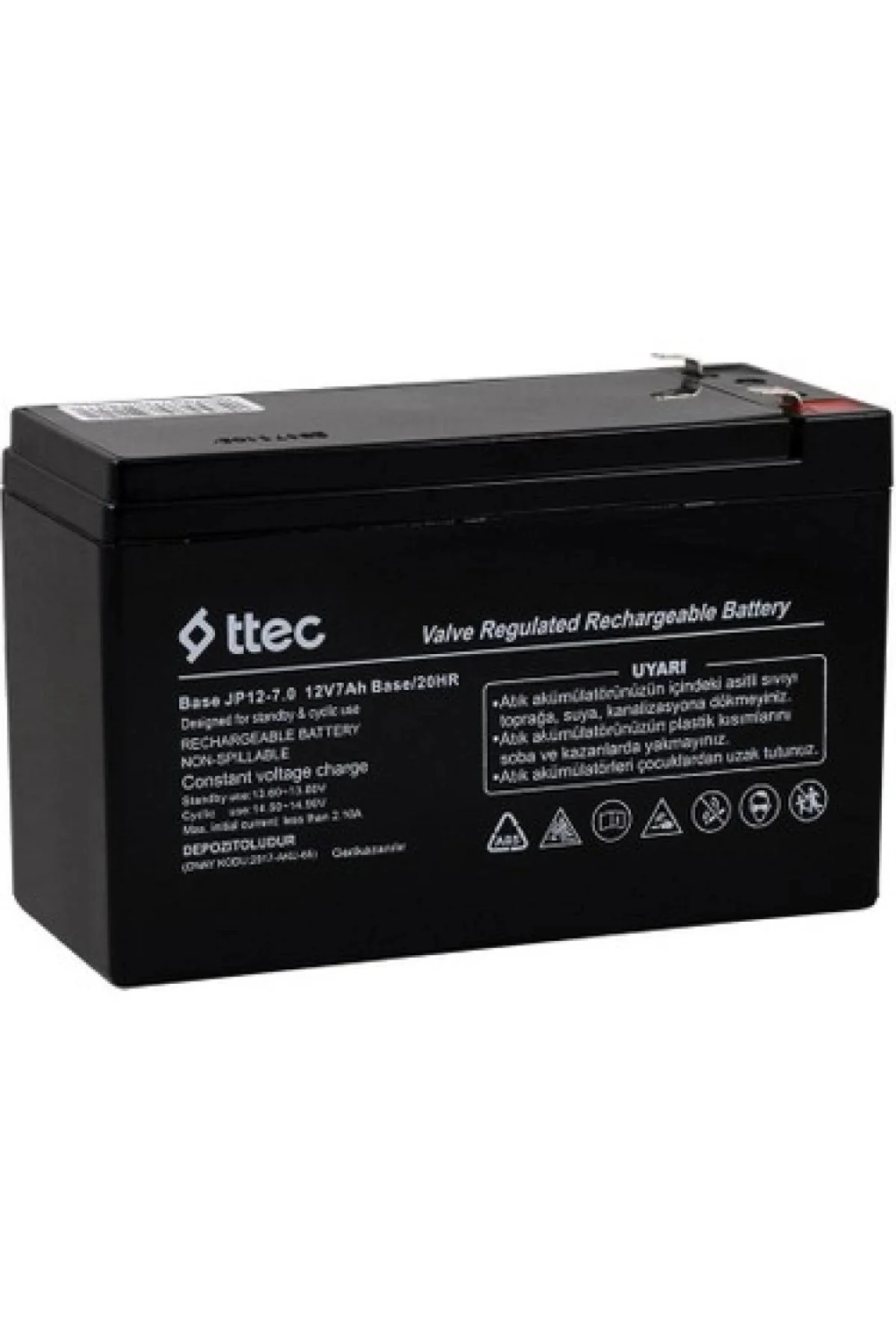 Ttec 12V 7 Ah Base Kuru Bakımsız Akü Ttec 12V 7 Ah Base Kuru Bakımsız Akü