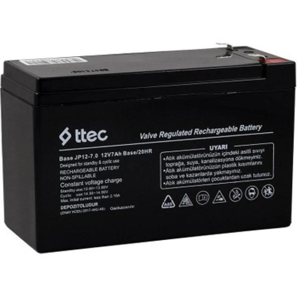 Ttec 12v 7 Ah Base Kuru Bakımsız Akü Ttec 12v 7 Ah Base Kuru Bakımsız Akü