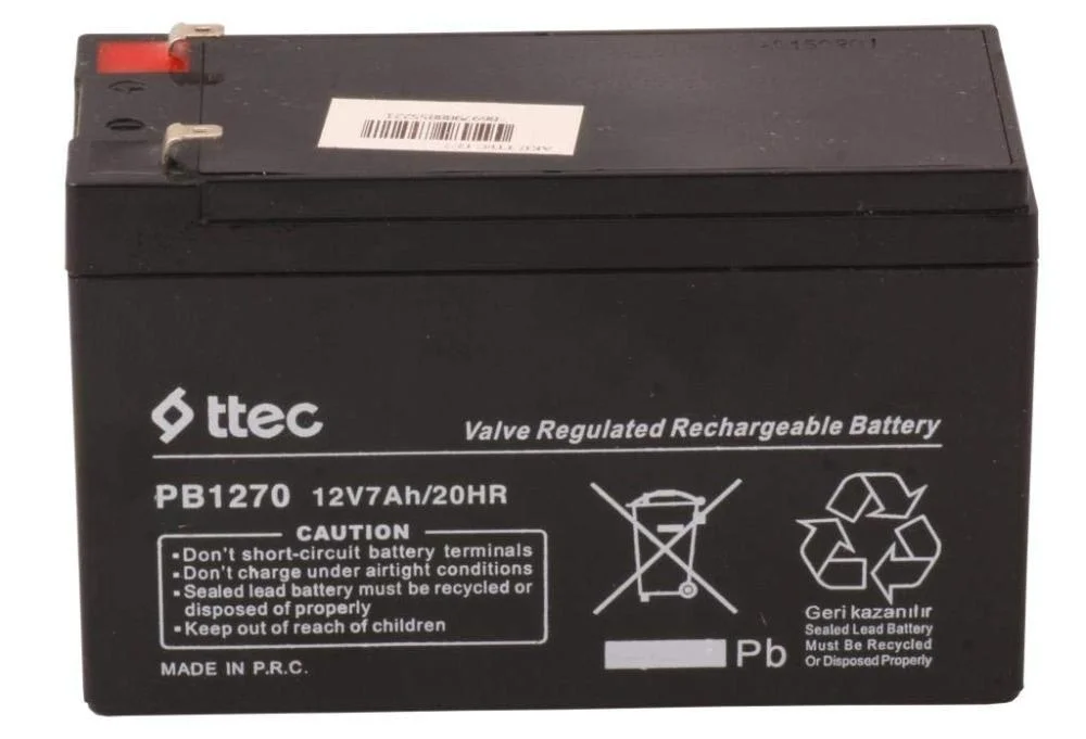 Ttec 12v 7 Ah Kuru Bakımsız Akü