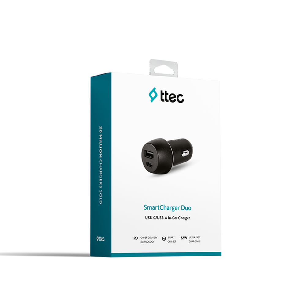 Ttec 2CKS24S 32W Duo Hızlı Araç Şarj Cihazı USB-C + USB-A