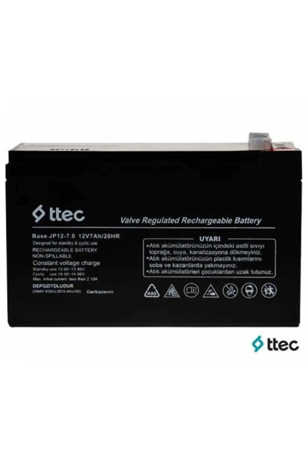 Ttec Base 12V 7 Ah Kuru Tip Bakımsız Akü