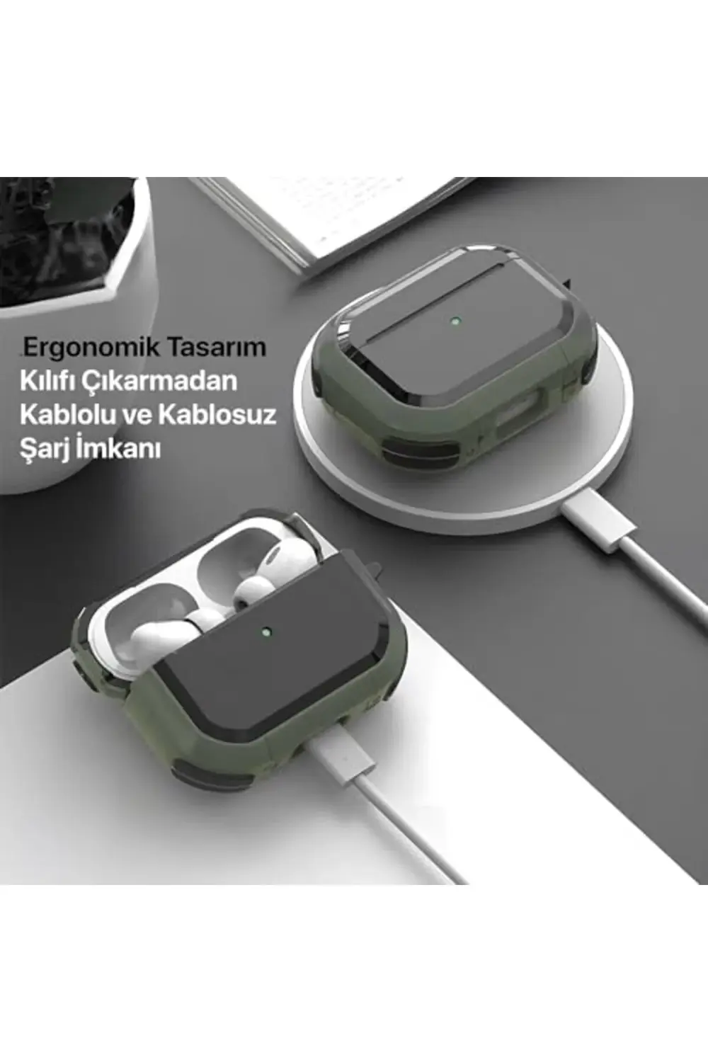 TTKShop Airpods Pro 2. Nesil için Armor Serisi Darbelere Karşı Ul