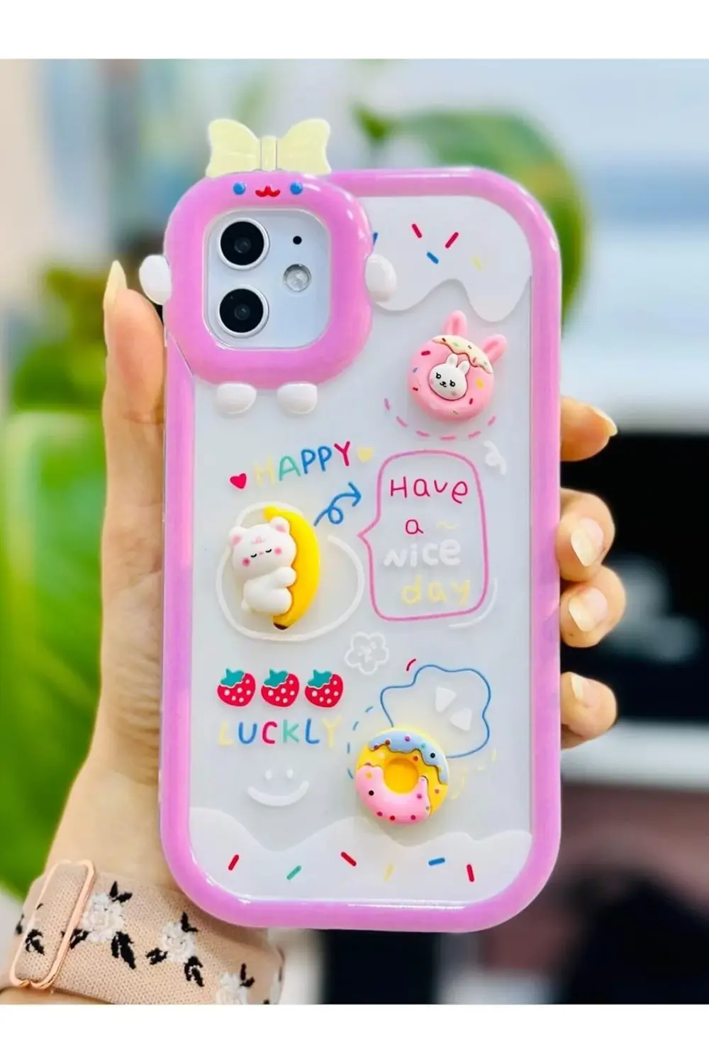 TTKShop Aksesuar Iphone 11 ile Uyumlu 3d Oyuncak Tasarımlı Yumuşa
