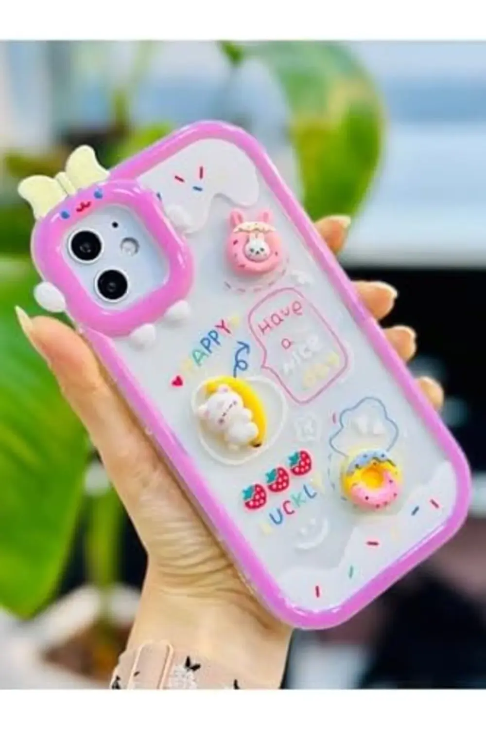 TTKShop Aksesuar Iphone 11 ile Uyumlu 3d Oyuncak Tasarımlı Yumuşa