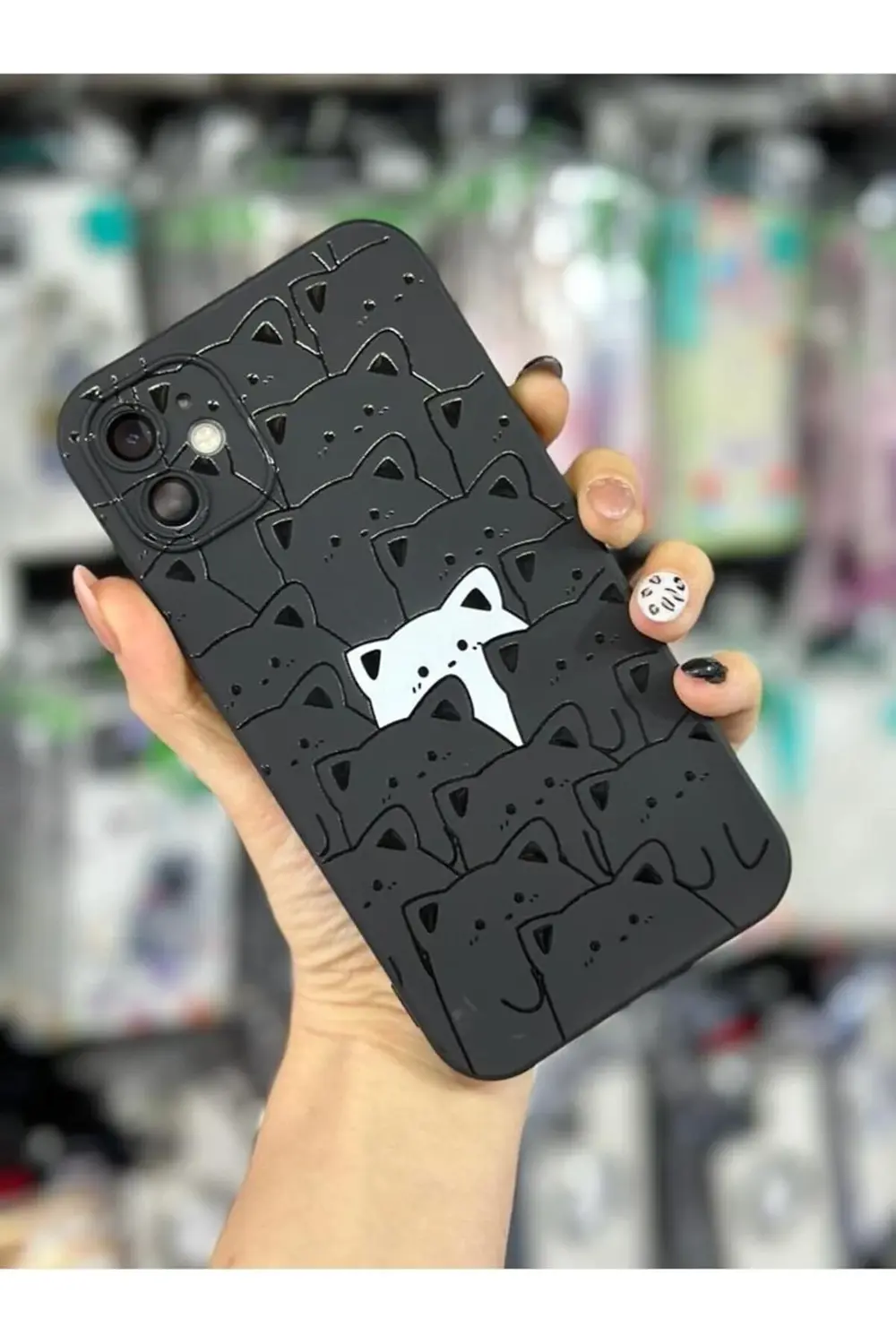 TTKShop Aksesuar Iphone 11 ile Uyumlu Baskılı (12 Görünümlü Köşel
