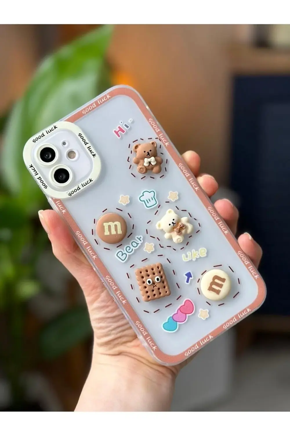 TTKShop Aksesuar Iphone 11 Şeffaf Ayıcık Tasarımlı Yumuşak Siliko