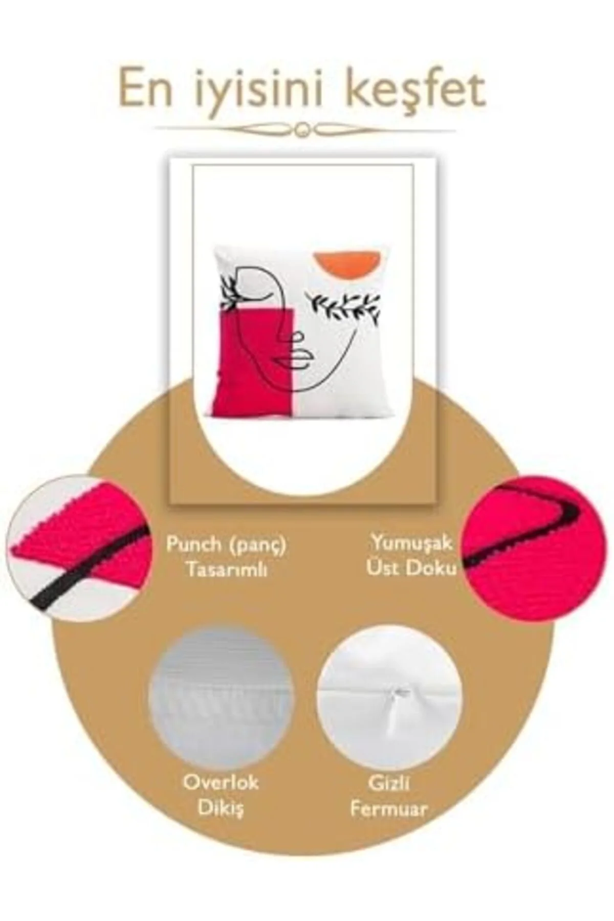 TTKShop Bohem 45X45 Özel Tasarım Punch Panç Süzene Desen Dekorati