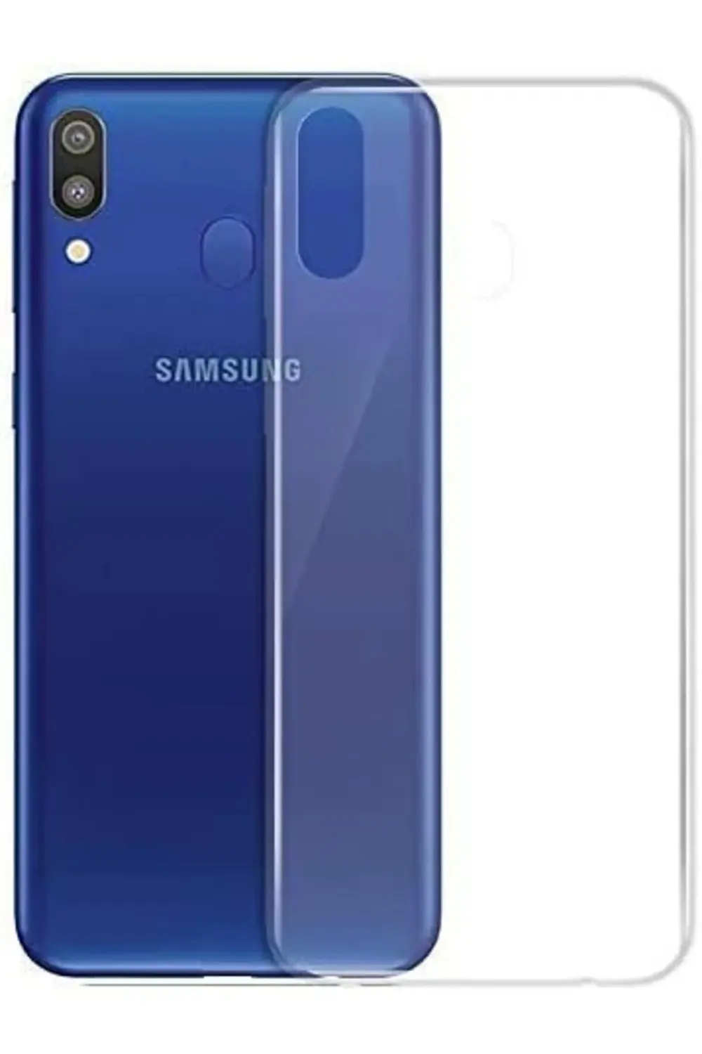 TTKShop Galaxy M20 Zore Şeffaf Esnek Silikon Kılıf + Kırılmaz Cam