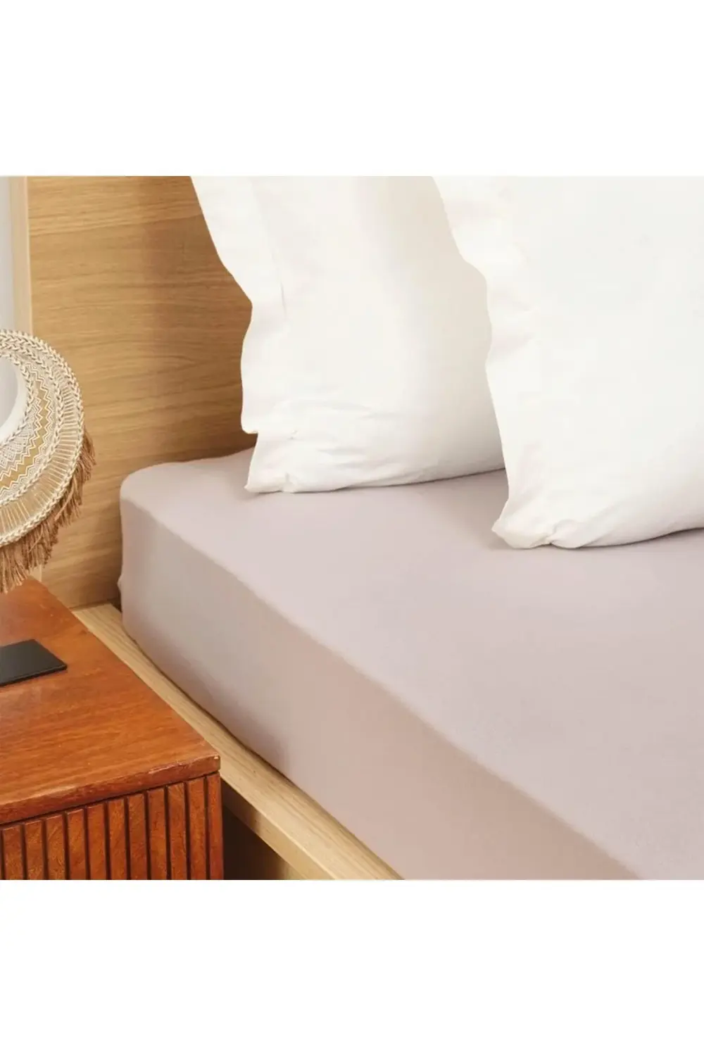 TTKShop Home Penye Fitted Çarşaf Tek Kişilik Bej 100x200+30 cm 39