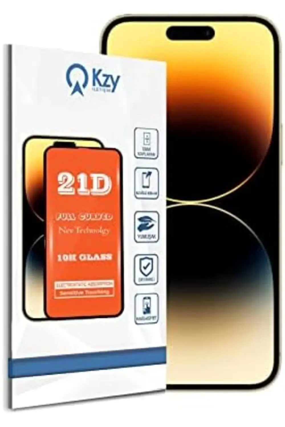 TTKShop İLETİŞİM iPhone 14 Pro Tam Kaplayan 21D Temperli Ekran Ko