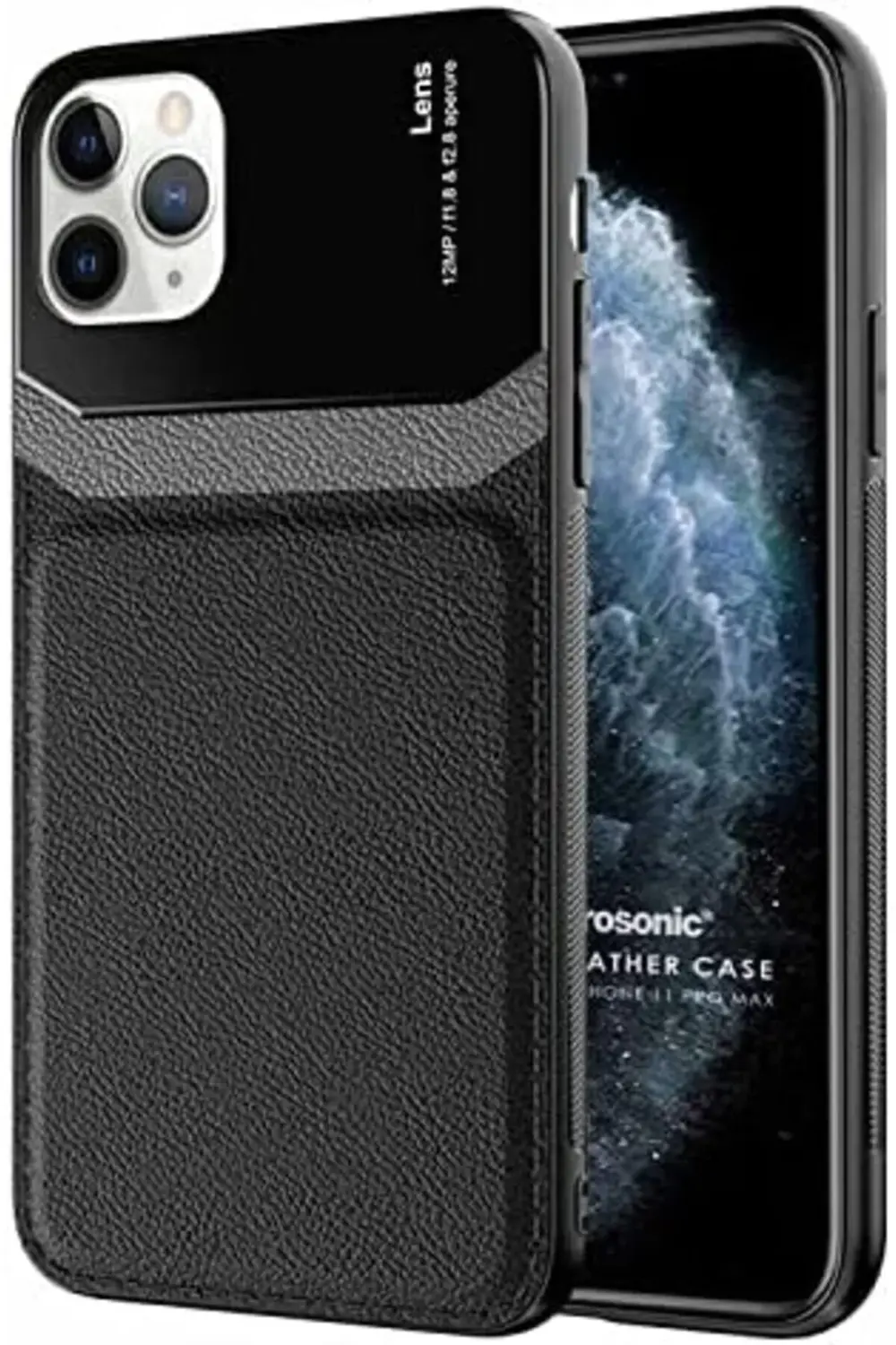 TTKShop iPhone 11 Pro Max Kılıf Uniq Leather Siyah 395519