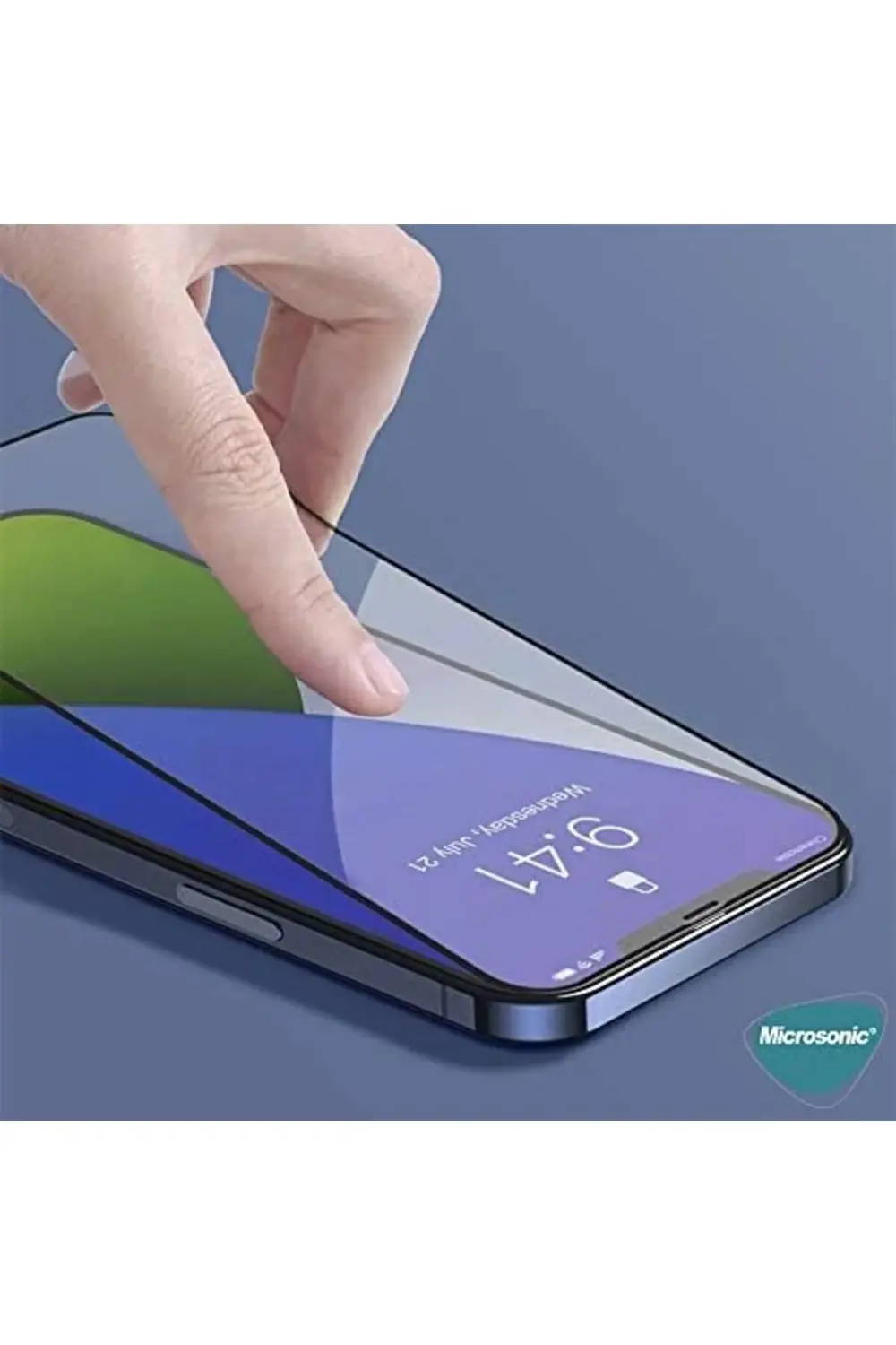 TTKShop iPhone 12 Tam Kaplayan Temperli Cam Ekran Koruyucu Siyah