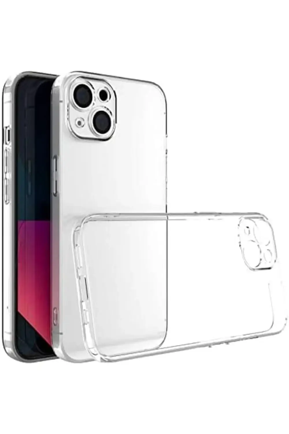 TTKShop iPhone 14 Kılıf Şeffaf Kamera Korumalı Silikon 395519