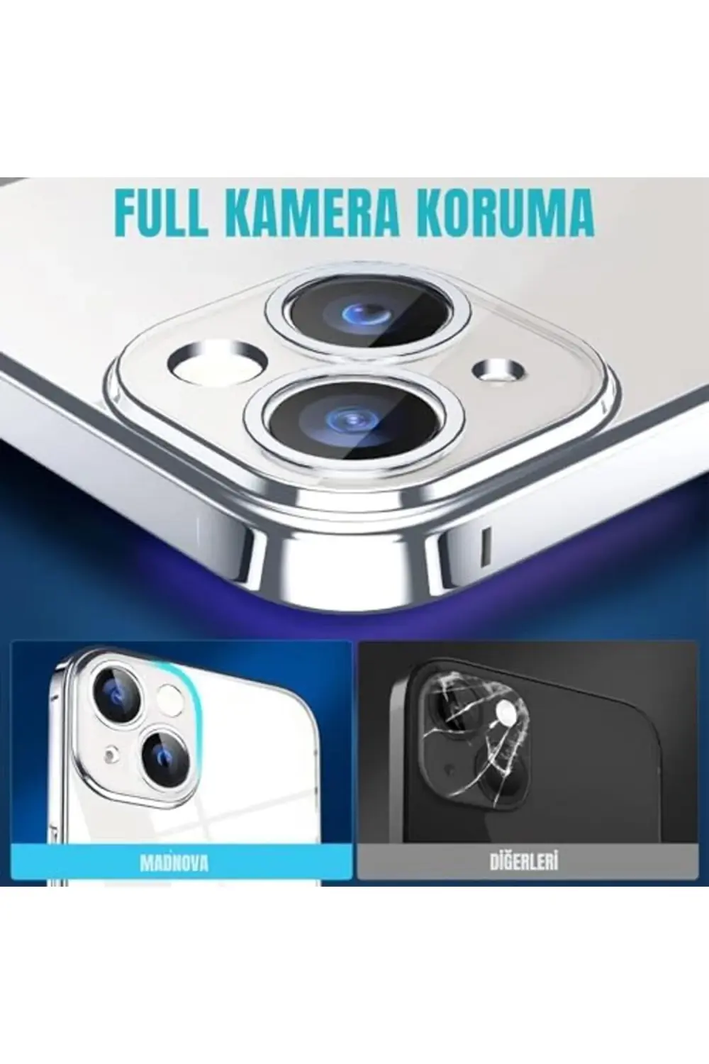TTKShop iPhone 14 Plus İle Uyumlu Şeffaf Telefon Kılıfı, Kamera K TTKShop iPhone 14 Plus İle Uyumlu Şeffaf Telefon Kılıfı, Kamera K
