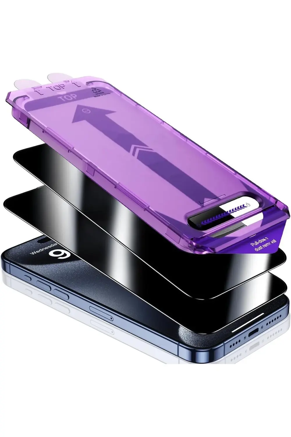 TTKShop iPhone 15 Pro Hayalet Cam Ekran Koruyucu Tam Kaplayan Oto TTKShop iPhone 15 Pro Hayalet Cam Ekran Koruyucu Tam Kaplayan Oto