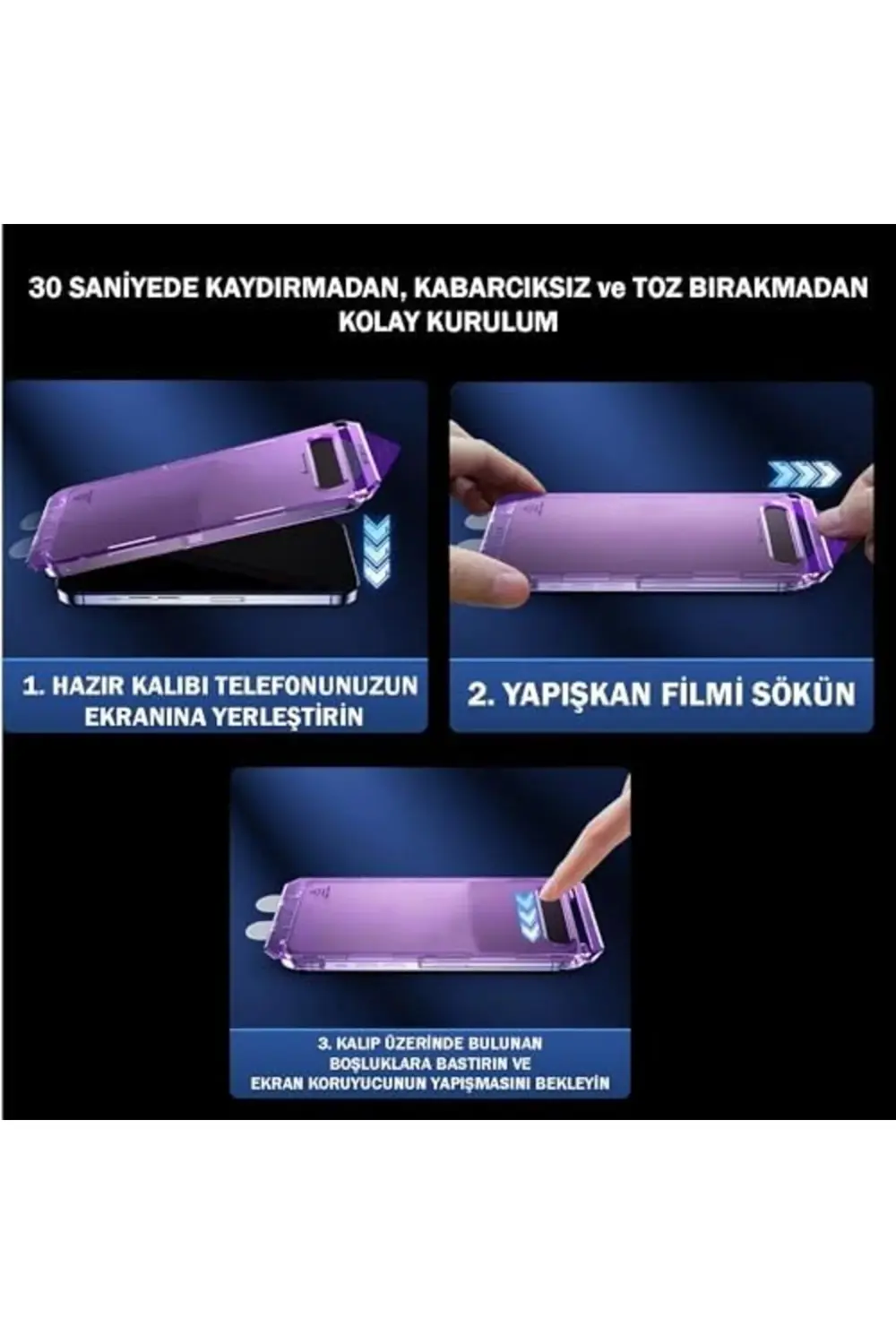 TTKShop iPhone 15 Pro Hayalet Cam Ekran Koruyucu Tam Kaplayan Oto TTKShop iPhone 15 Pro Hayalet Cam Ekran Koruyucu Tam Kaplayan Oto