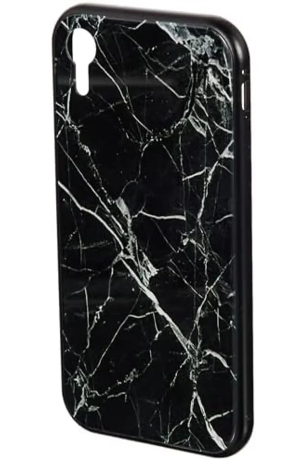 TTKShop iPhone XR 6.1 Mermerli Devrim Siyah Cep Telefonu Kılıfı 3