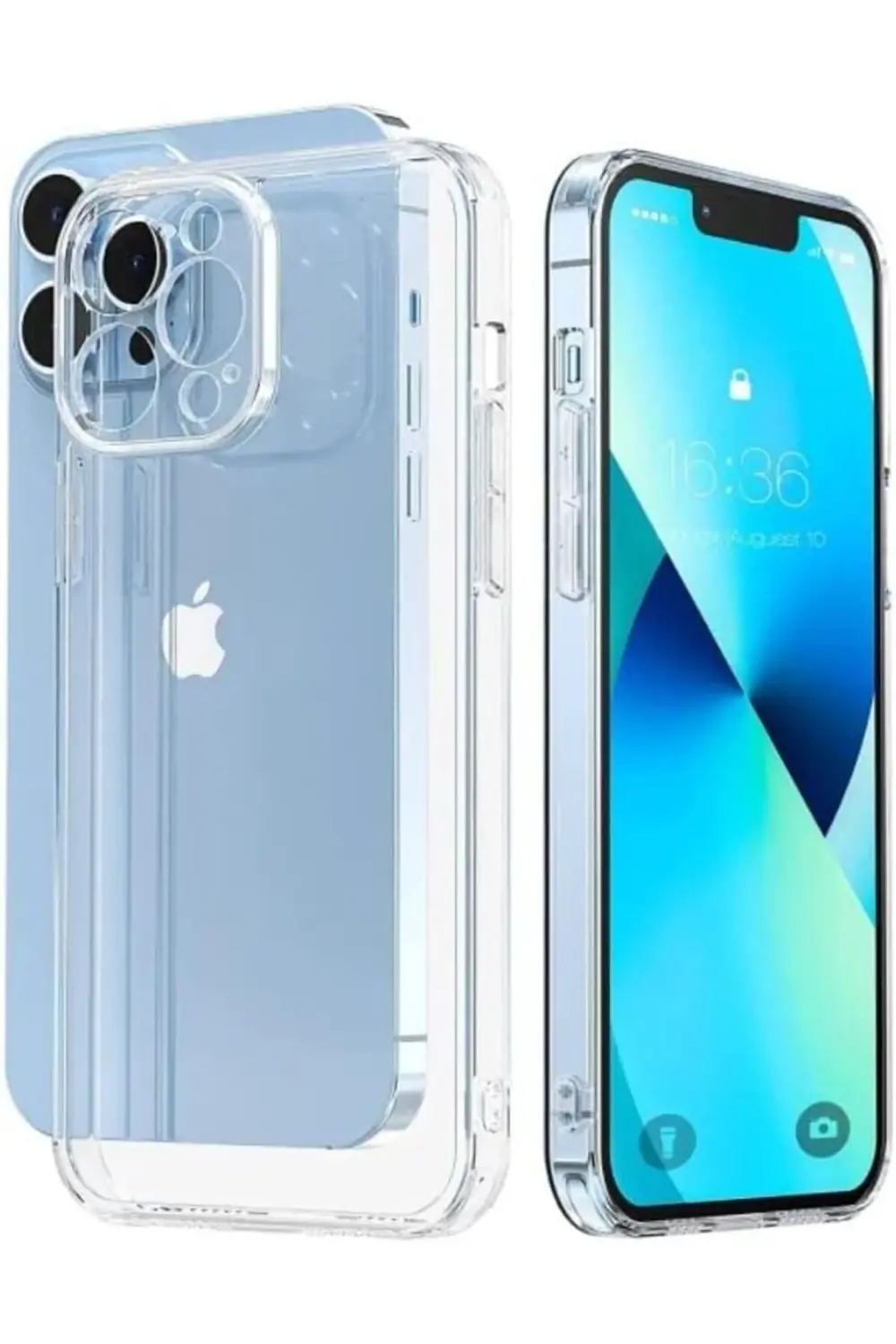 TTKShop Trend iPhone 12 Pro Şeffaf Kılıf, Kamera Korumalı 12 Pro