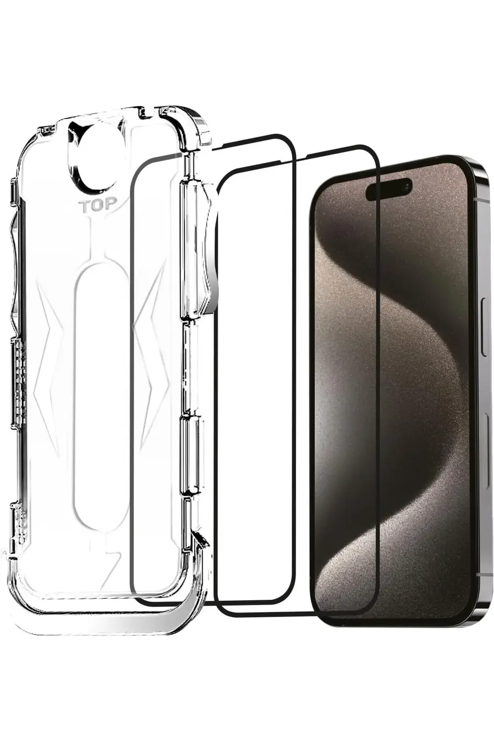 TTKShop Trend iPhone 13 ve 13 Pro Uyumlu Hizalama Aparatlı Koruyu