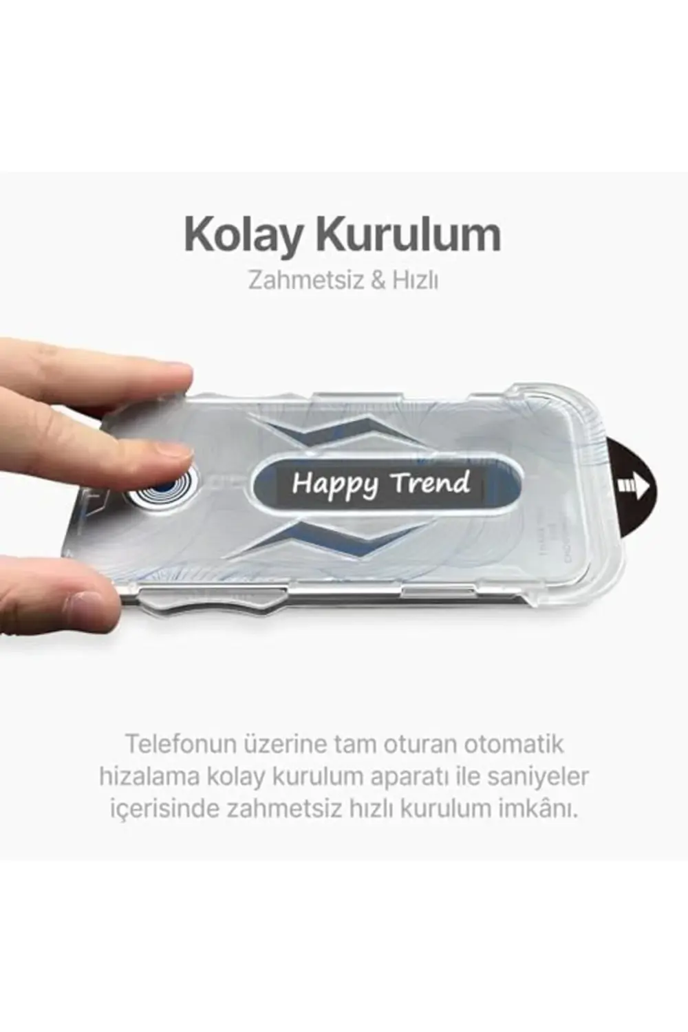 TTKShop Trend iPhone 13 ve 13 Pro Uyumlu Hizalama Aparatlı Koruyu
