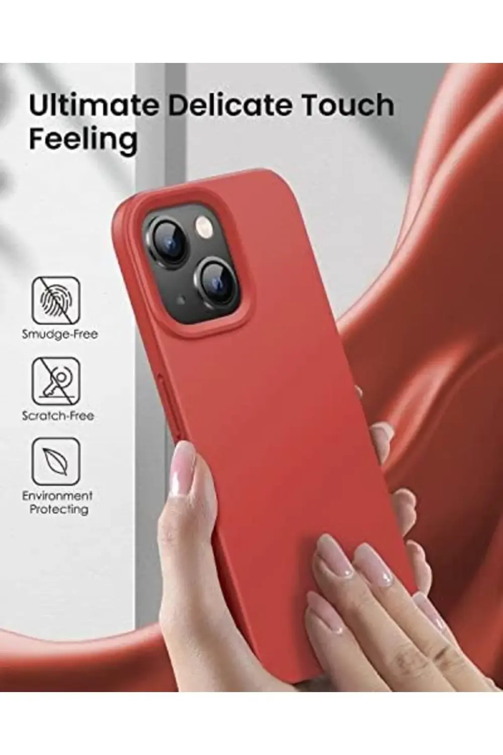 TTKShop Trend iPhone 14 Kılıf 6.1’ Içi Kadife Lansman Silikon Kıl