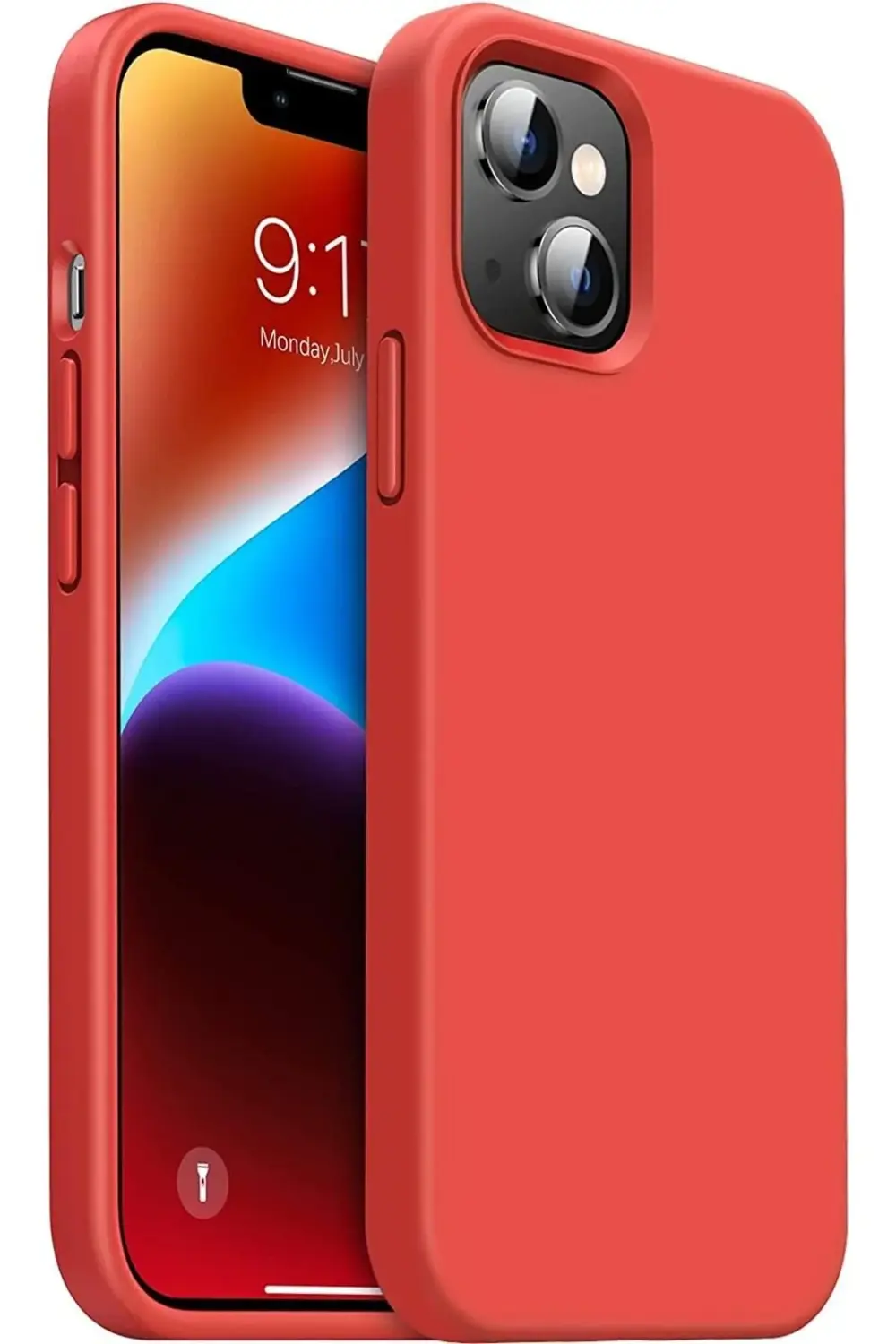 TTKShop Trend iPhone 14 Kılıf 6.1’ Içi Kadife Lansman Silikon Kıl