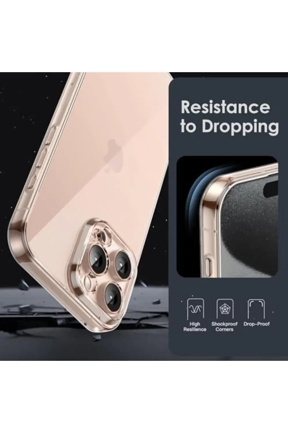 TTKShop Trend iPhone 16 Pro Şeffaf Kılıf, Kamera Korumalı Şeffaf