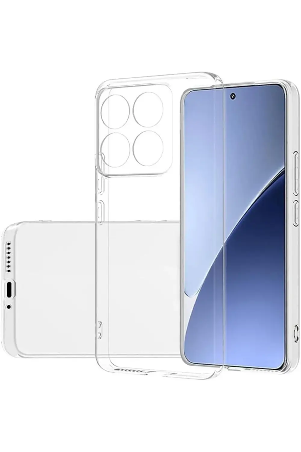TTKShop Xiaomi için uyumlu Mi 14 Kılıf Zore Süper Silikon Kapak Ş