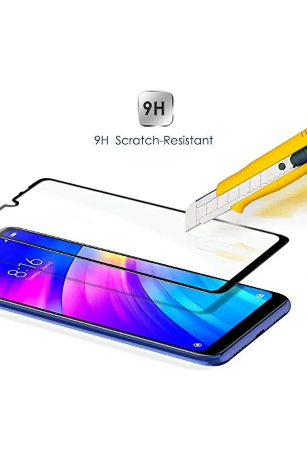 TTKShop Xiaomi Redmi 7 Tam Kaplayan Temperli Cam Ekran koruyucu S