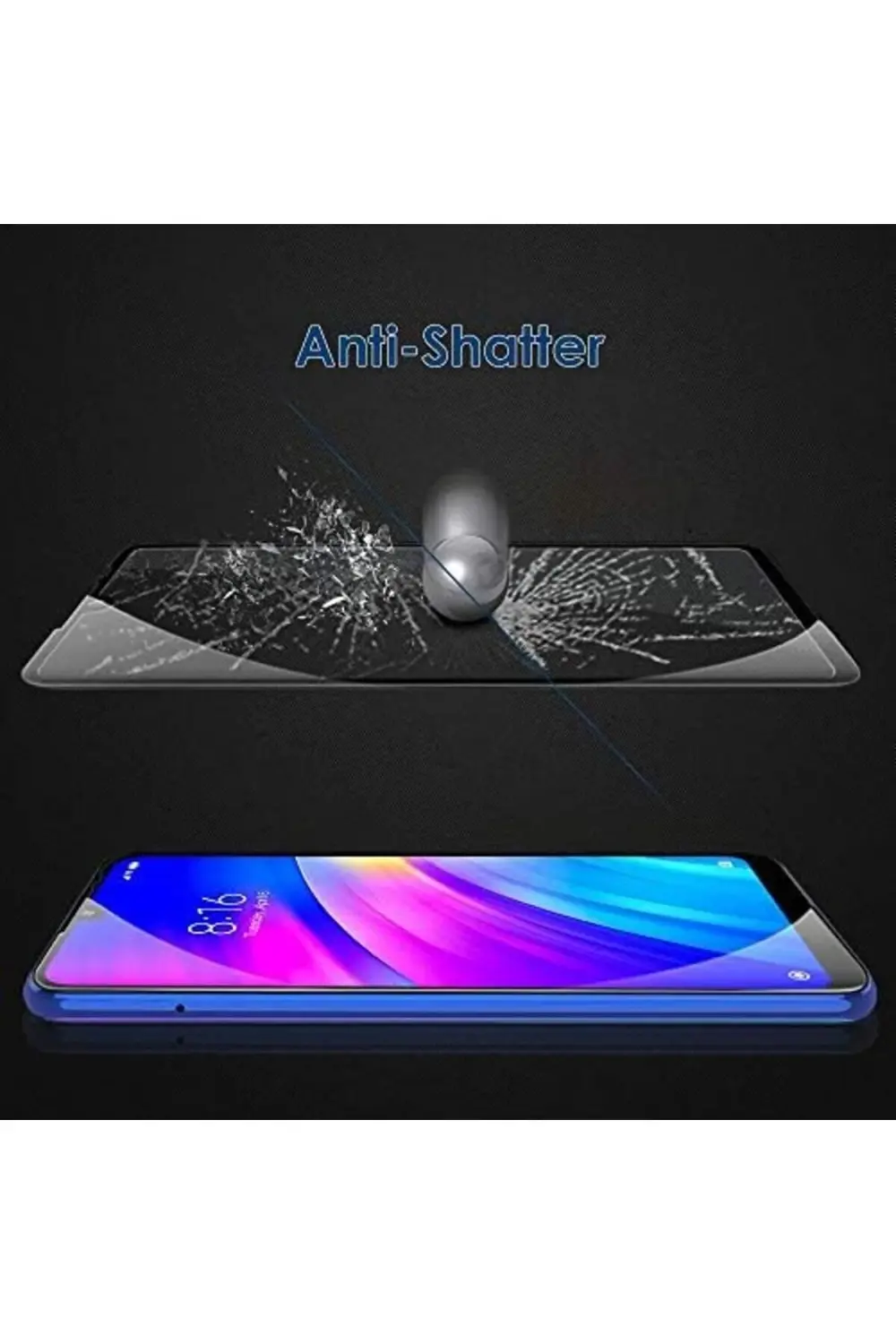 TTKShop Xiaomi Redmi 7 Tam Kaplayan Temperli Cam Ekran koruyucu S